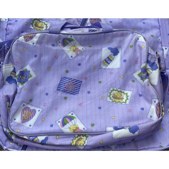 Vintage 90's Y2K Dance Travel Garment Bag Duffel Toiletry Zipper Purple Girls - Picture 4 of 11